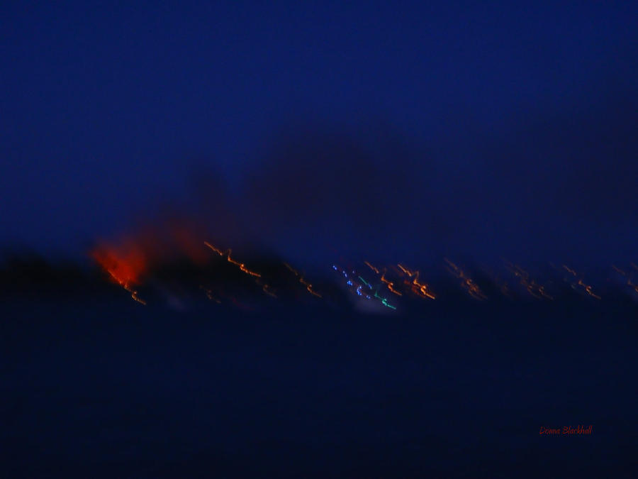 Fire In The Night Photograph by Donna Blackhall