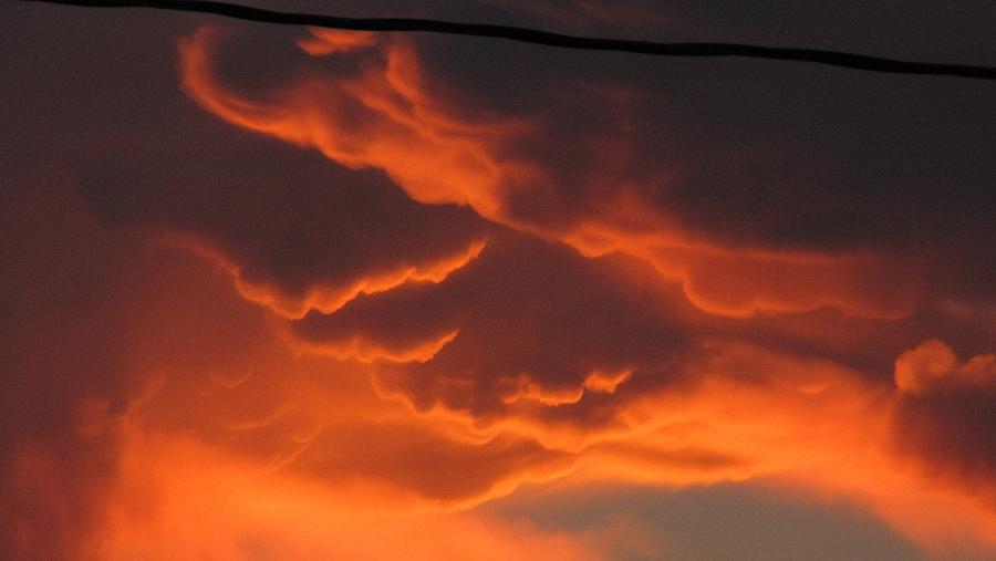 Clouds Photograph - Fire in the Sky by Beth Vincent