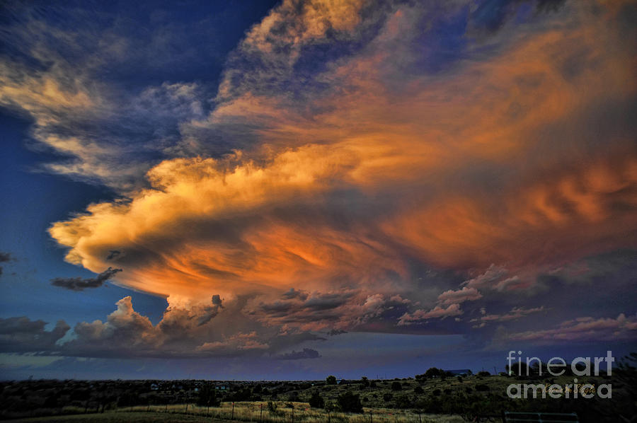 Fire in the Sky Photograph by Karen Slagle