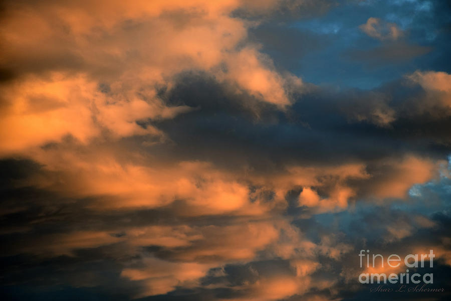 Sunset Photograph - Fire in the Sky by Shar Schermer