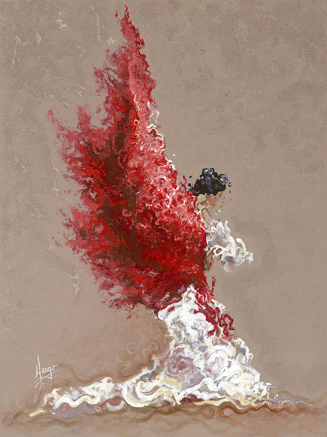 Dance Painting - Fire by Karina Llergo