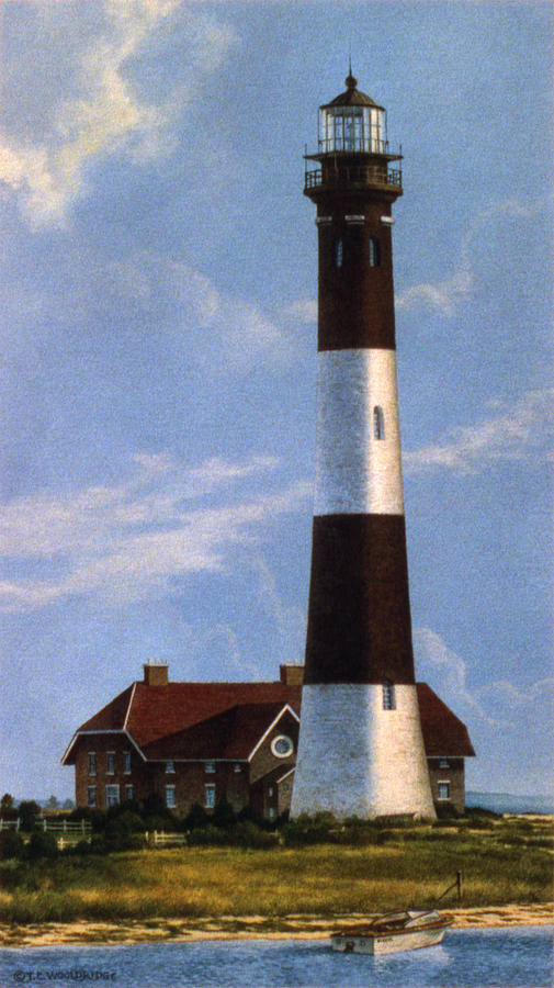 Lighthouse Painting - Fire Light by Tom Wooldridge
