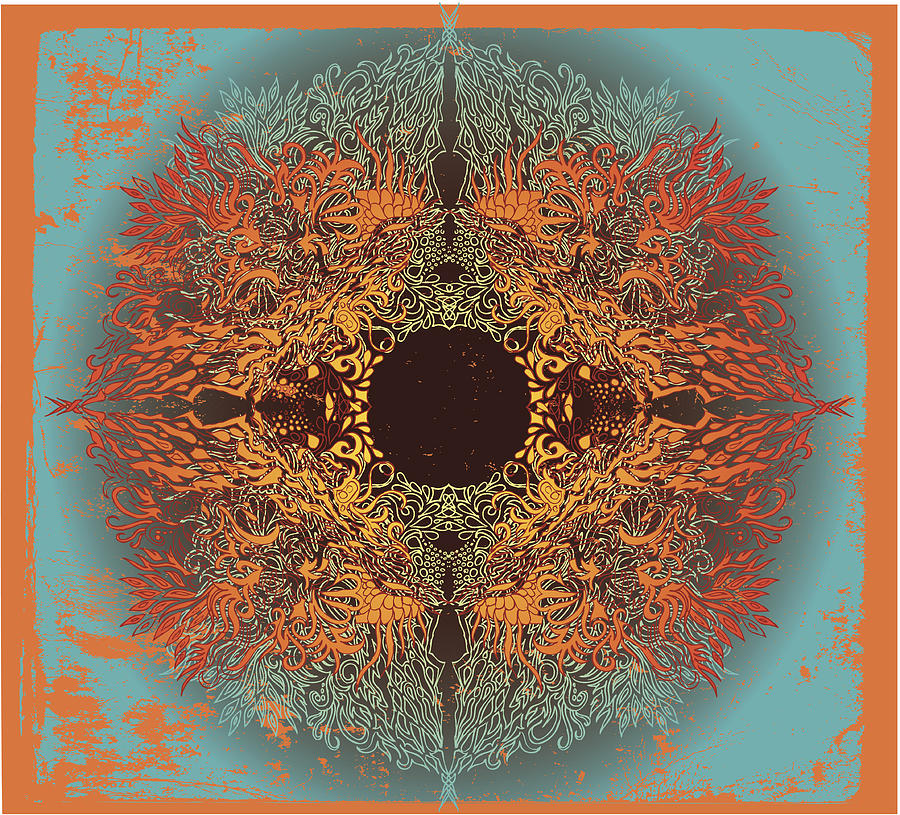 Fire Mandala Drawing by Stereohype