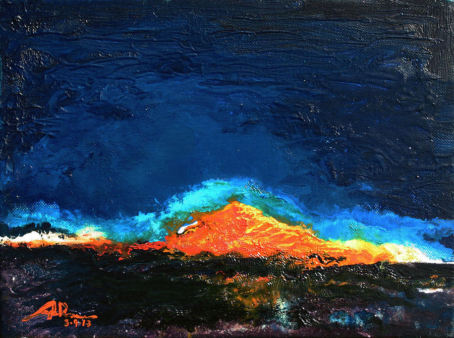 Landscape Painting - Fire Mountain by Joseph Demaree