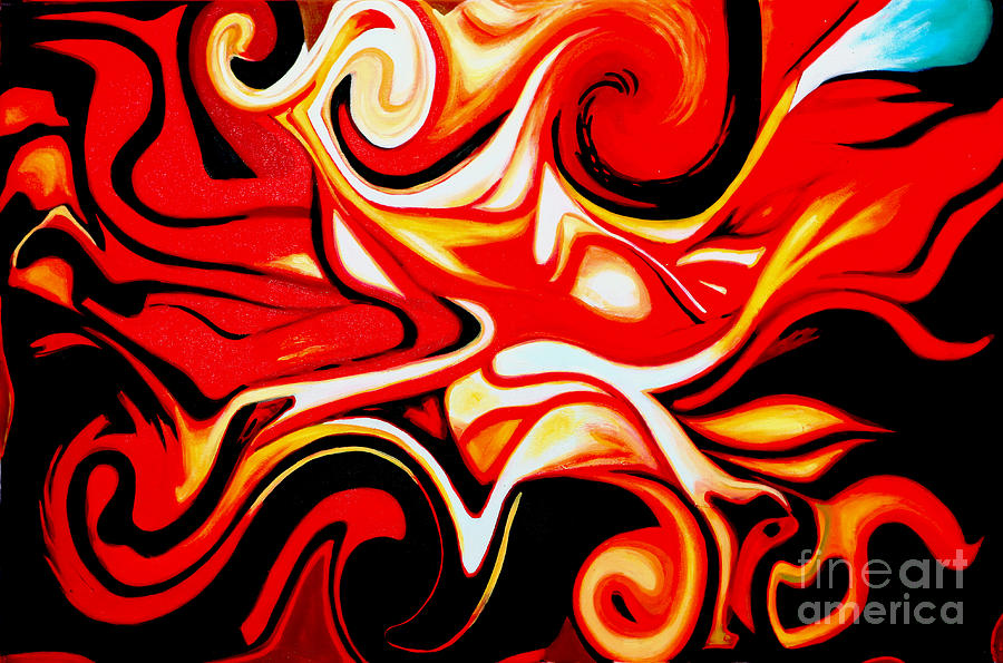 Fire Of Love Abstract Oil Painting Original Modern Contemporary Art House Wall Deco Painting By Emma Lambert,Countertop Covers That Look Like Granite