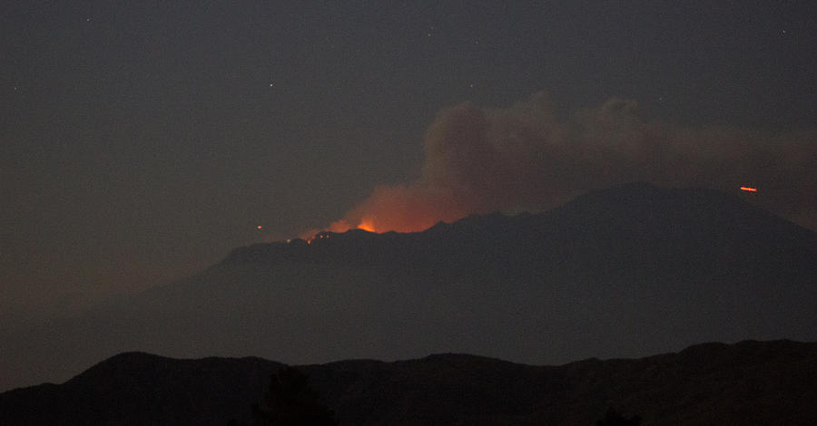 Palm Springs Tram Photograph - Fire on The Mountain 1 by Carolina Liechtenstein