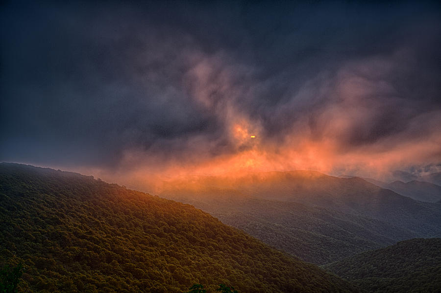 Fire on the Mountain Photograph by John Haldane