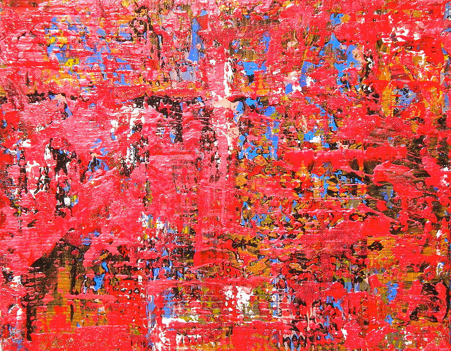 Abstract Painting - Fire Red 1 by Dylan Chambers