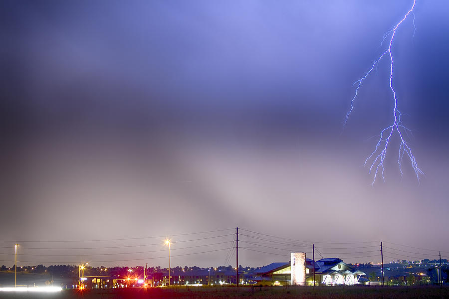 Fire Station Lightning Strike Photograph by James BO Insogna