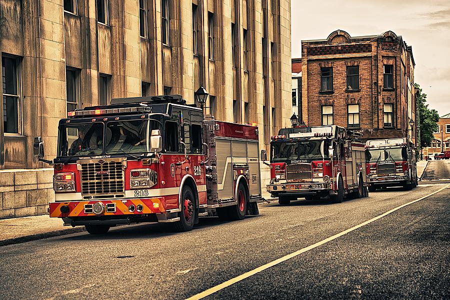 Fire trucks  Photograph by Prince Andre Faubert