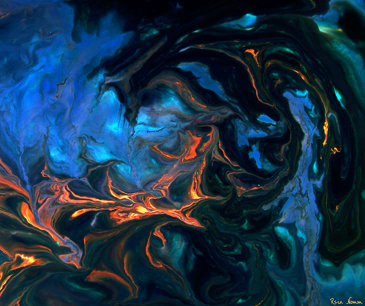 Fire Water Painting by Rein Nomm