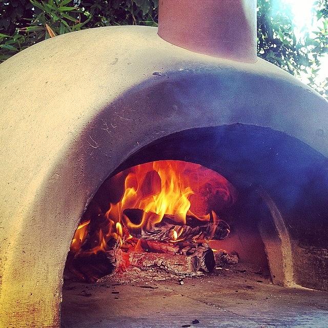 Fire Photograph - #fire #wood #pizza by Kurt Iswarienko