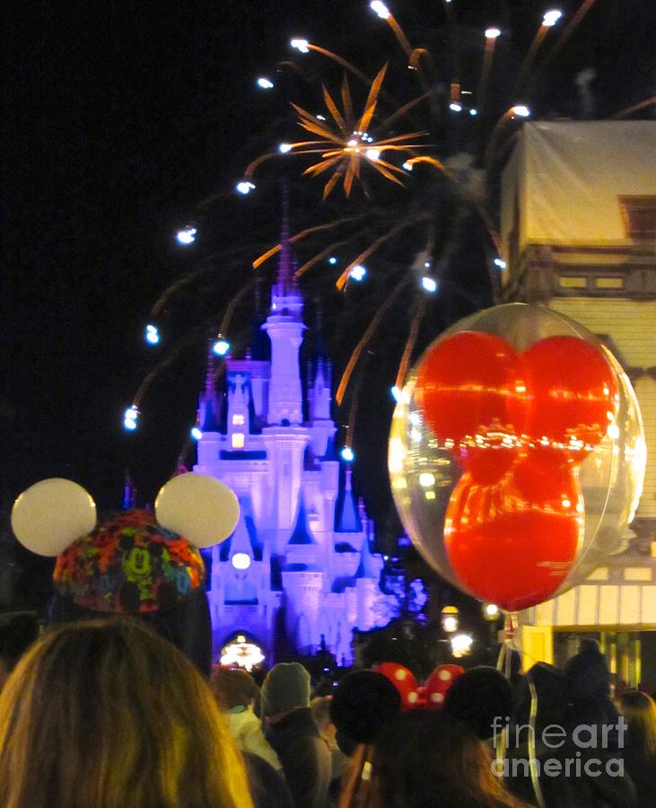 Fire Works and Mickey Photograph by Phyllis Kaltenbach
