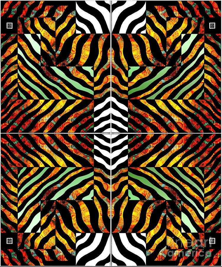 Fire Zebra Digital Art by Joseph J Stevens