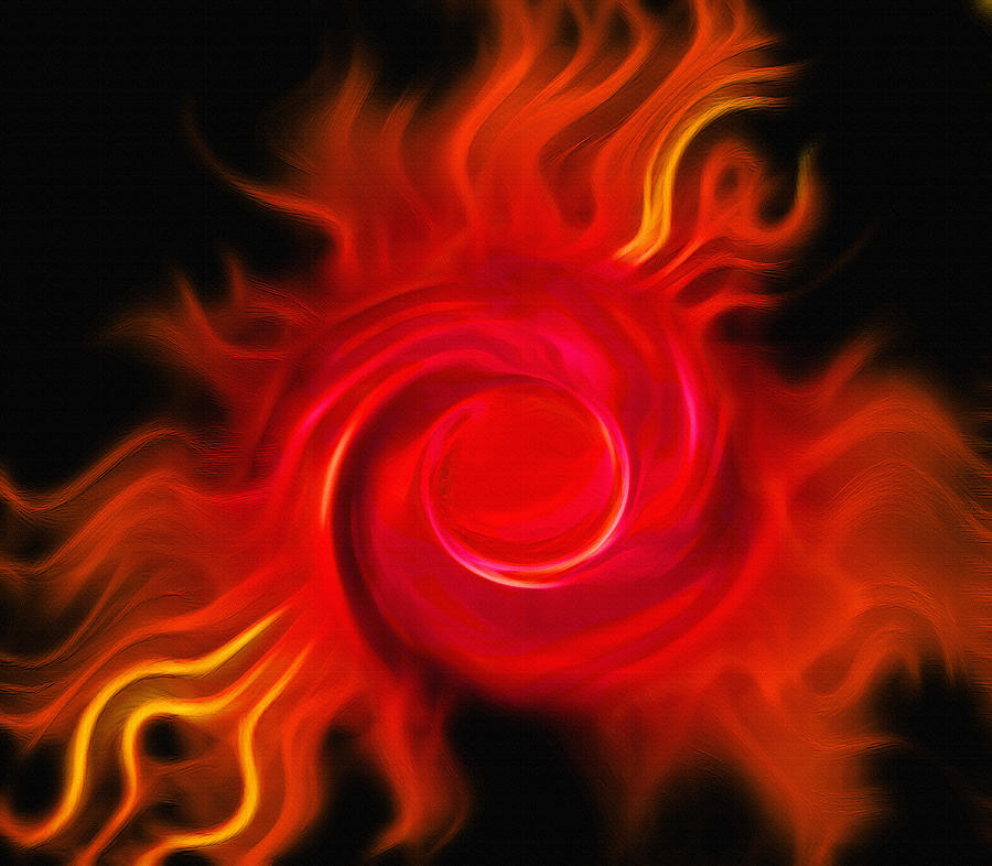 Abstract Photograph - FireBall - Cosmic Peacock 2 by Steve Ohlsen