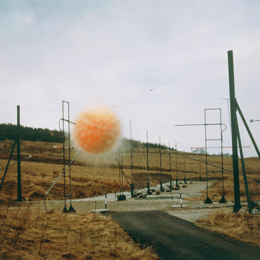 Fireball From Mining Explosive Photograph by Crown Copyright/health & Safety Laboratory /science Photo Library