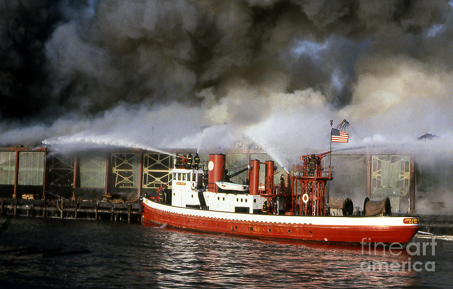 Fireboat Harvey in Action Photograph by Steven Spak