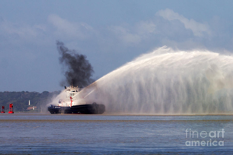Fireboat Tug Photograph by Bob Hislop