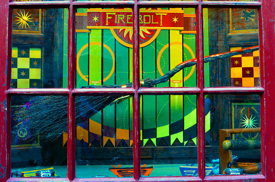 Firebolt in the window Photograph by David Lee Thompson