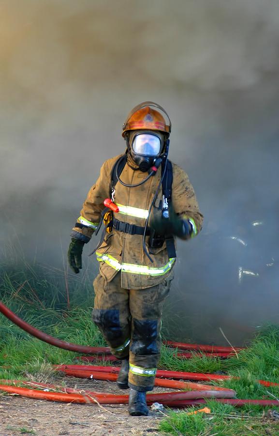Emergency Worker Photograph - Firefighter by Amanda Stadther