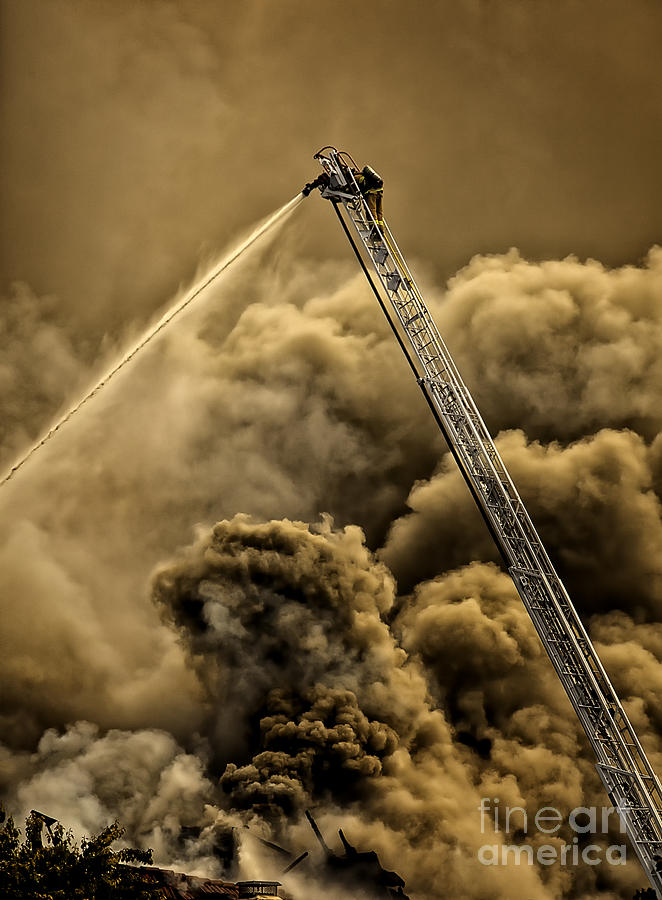 Firefighter-Heat of the Battle Photograph by David Millenheft