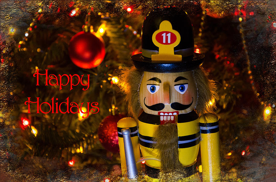 Firefighter Happy Holiday Photograph by Susan McMenamin