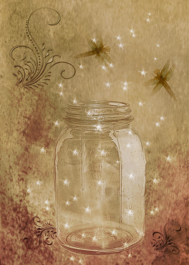Fireflies and Dragonflies Digital Art by TnBackroadsPhotos