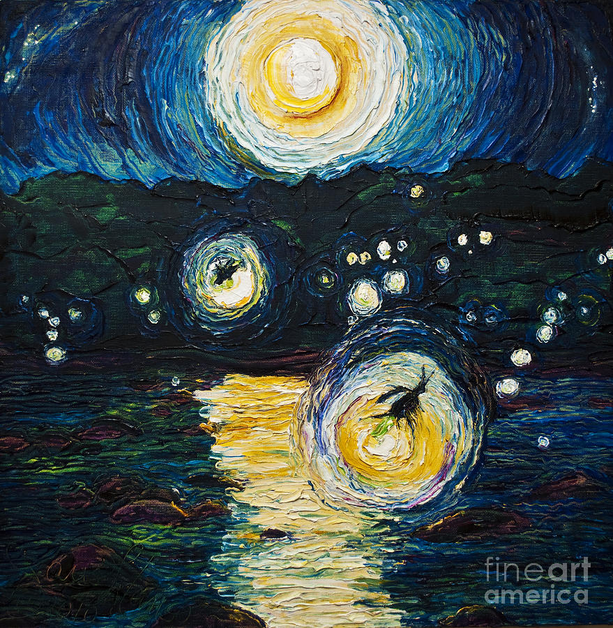 Fireflies Over the Susquehanna Painting by Paris Wyatt Llanso