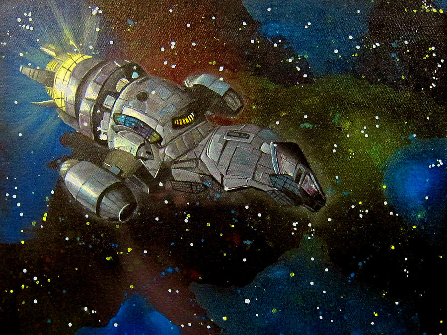 Firefly Serenity Ship Painting by Michelle Eshleman - Pixels
