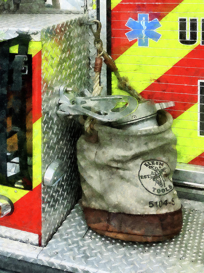 Fireman - Bucket on Fire Truck Photograph by Susan Savad