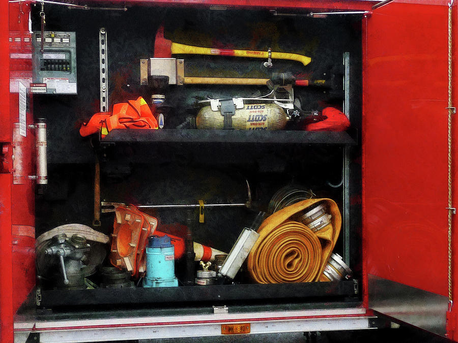 Fireman - Fire Fighting Supplies Photograph by Susan Savad