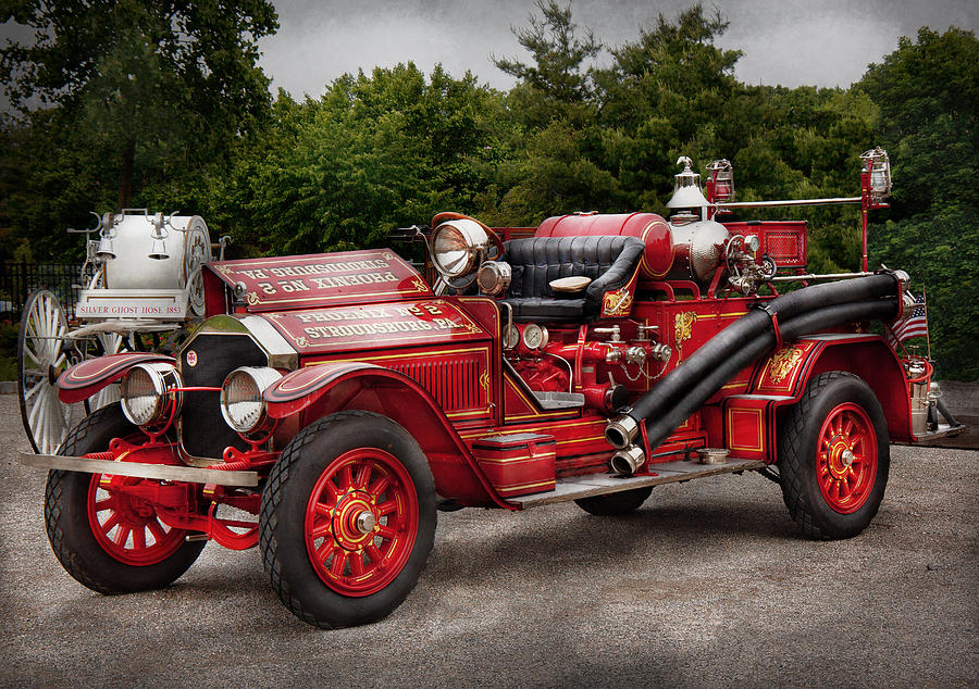 Vintage Photograph - Fireman - Phoenix No2 Stroudsburg PA 1923  by Mike Savad