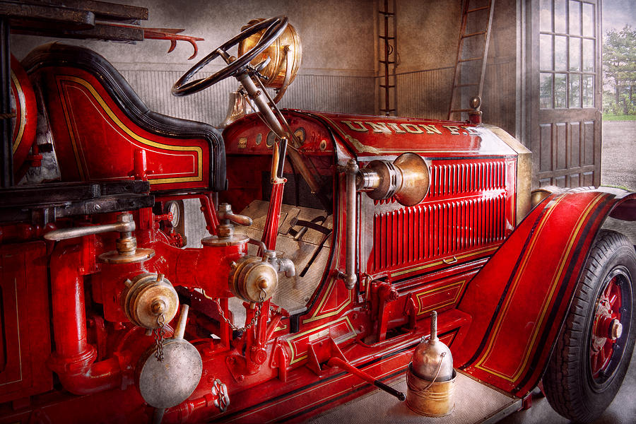 Fireman - Truck - Waiting for a call  by Mike Savad
