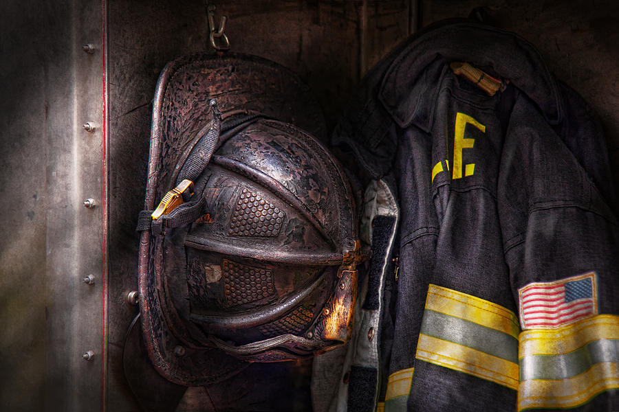 Fireman - Worn and used Photograph by Mike Savad