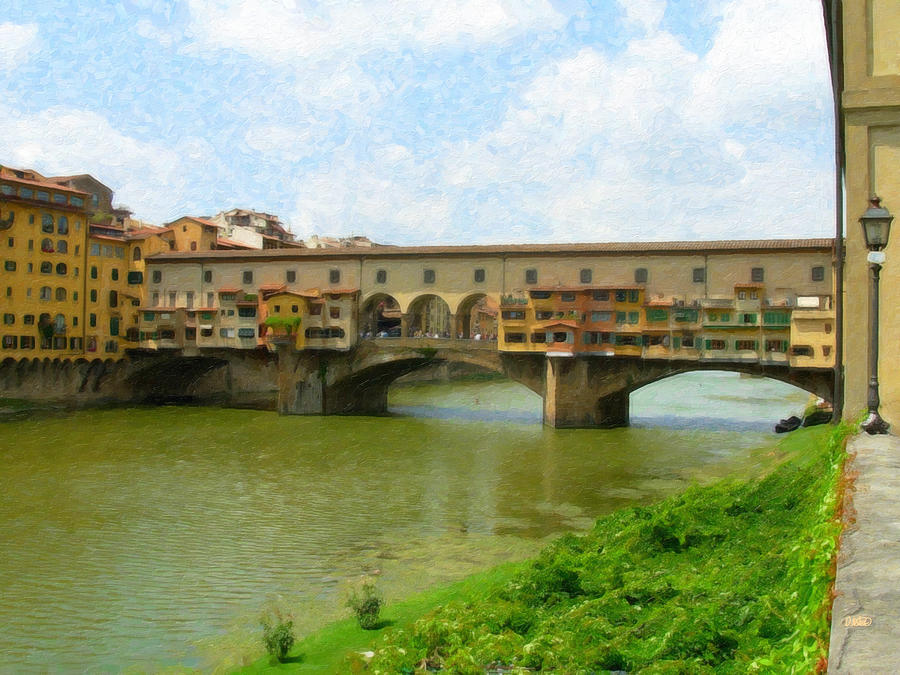 Firenze Bridge Itl2153 Painting by Dean Wittle