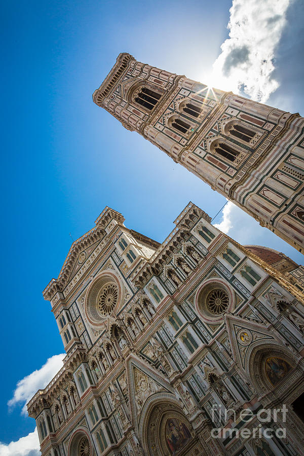 Architecture Photograph - Firenze Duomo Sunburst by Inge Johnsson