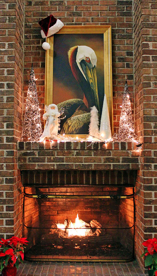 Fireplace Christmas Photograph by Cynthia Guinn
