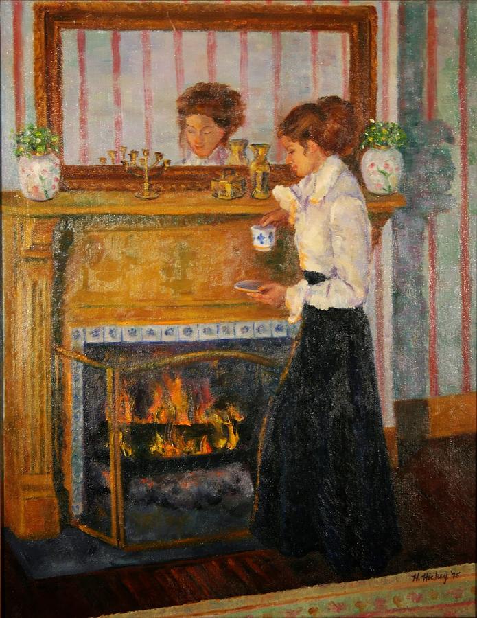 Fireside Painting by Helen Hickey Fireside Painting by Helen Hickey