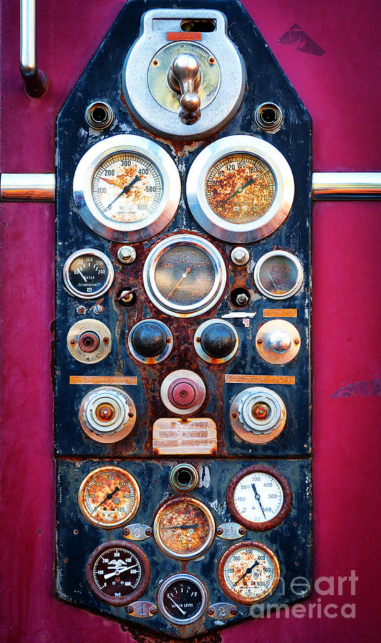 Firetruck Instruments Photograph by Inge Johnsson