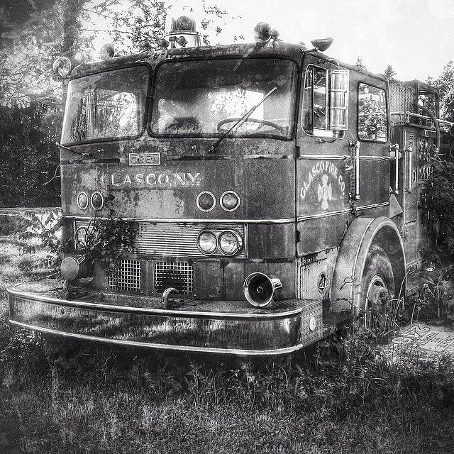 Truck Photograph - #firetruck #oldthings #instagram by Visions Photography by LisaMarie