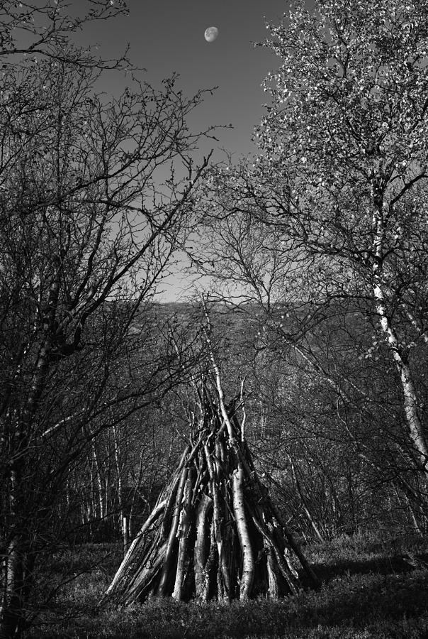 Firewood and the Moon Photograph by Pekka Sammallahti
