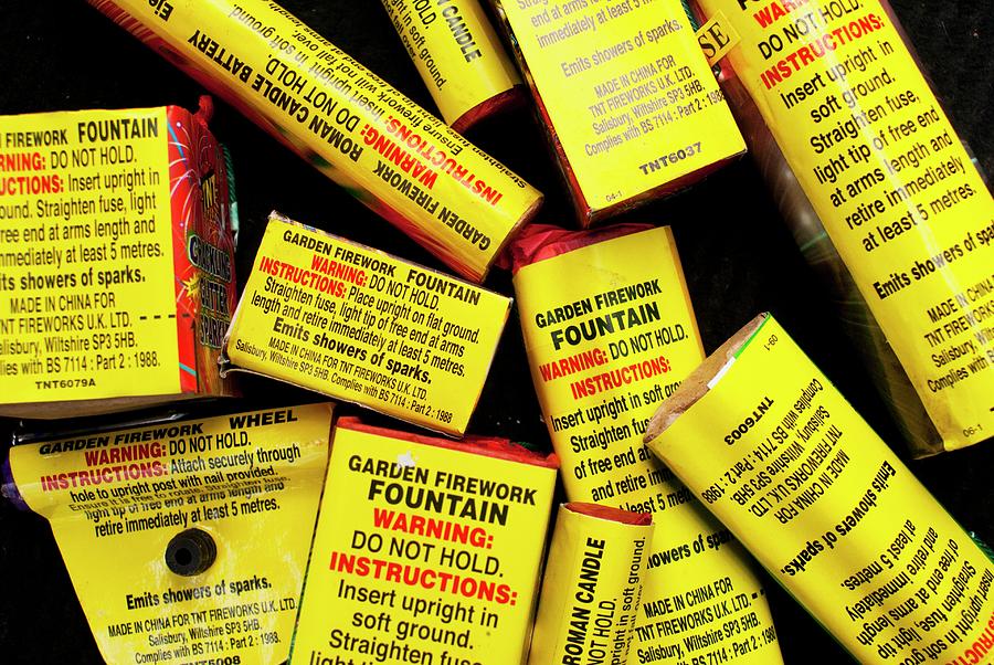 Firework Safety Warnings Photograph by Mark Williamson/science Photo Library