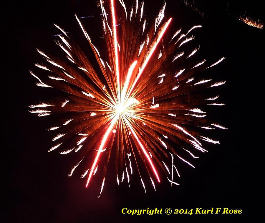 Fireworks 3 July 4 2014 Photograph by Karl Rose