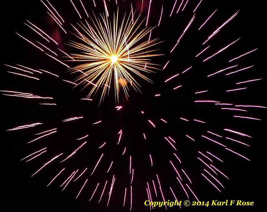 Fireworks 6 July 4 2014 Photograph by Karl Rose