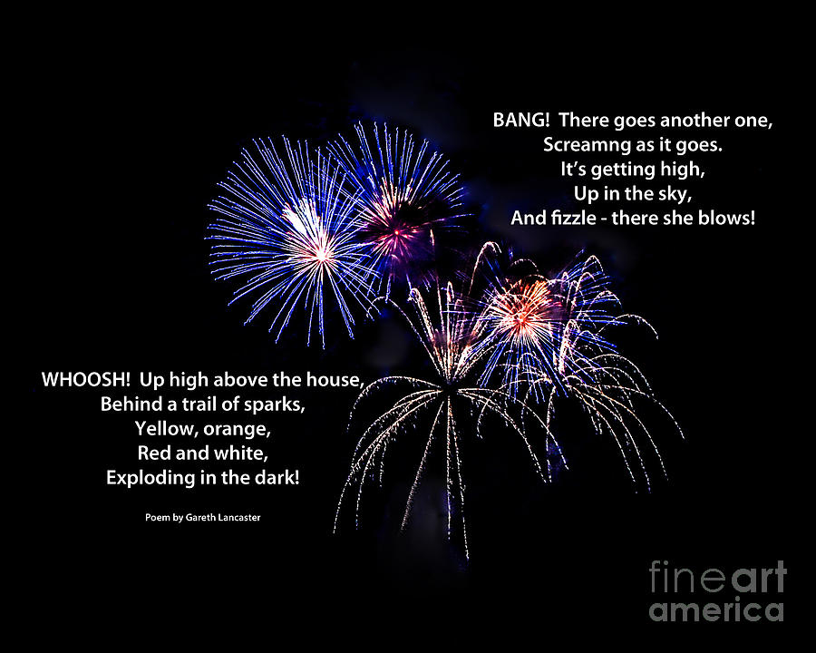 Fireworks and Poem Photograph by Grace Grogan