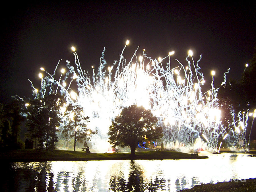 Fireworks at Epcot 2 Photograph by Tom Doud