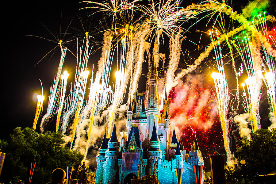 Fireworks at Magic Kingdom Photograph by Kevin Albright - Fine Art America