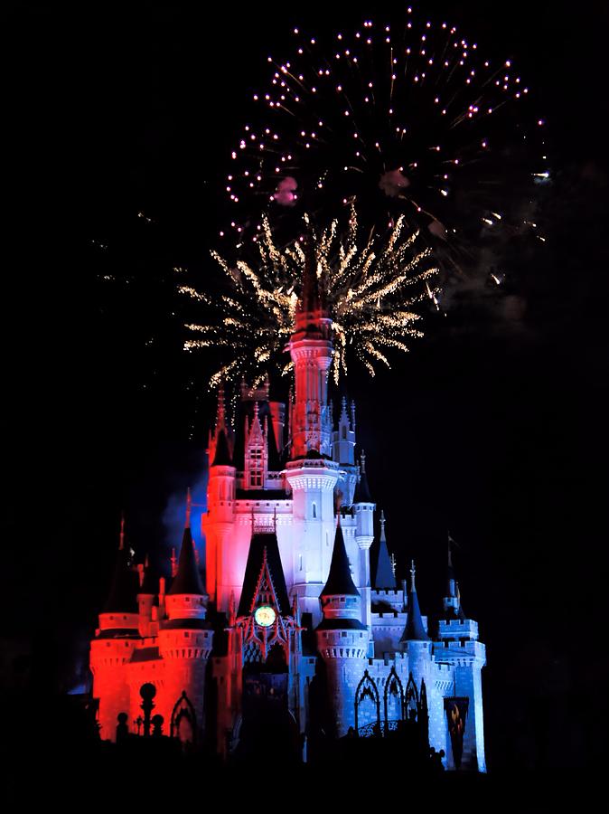 Fireworks at the Castle Photograph by Jenny Hudson