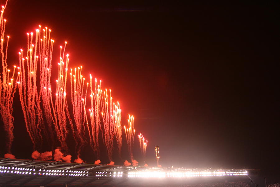 Fireworks at the Linc Photograph by Michael Porchik