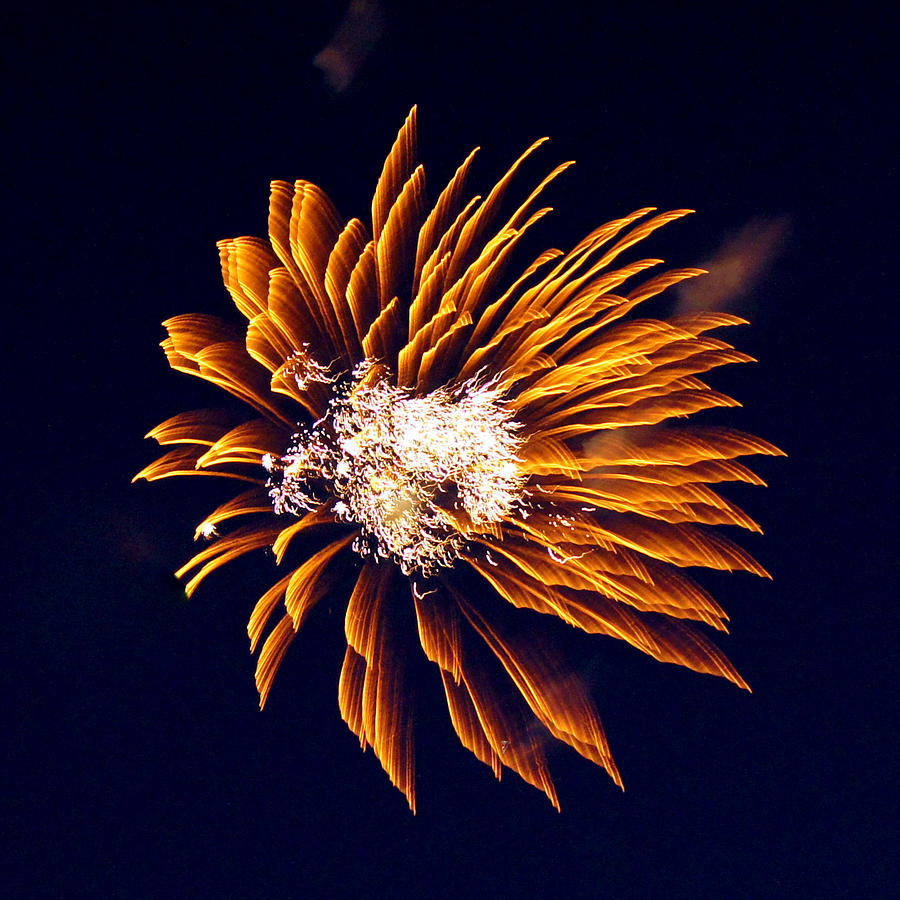 Fireworks at the Wausau Hot Air Balloon Festival Photograph by Carol Toepke